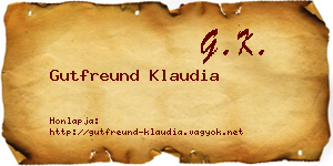 Gutfreund Klaudia névjegykártya